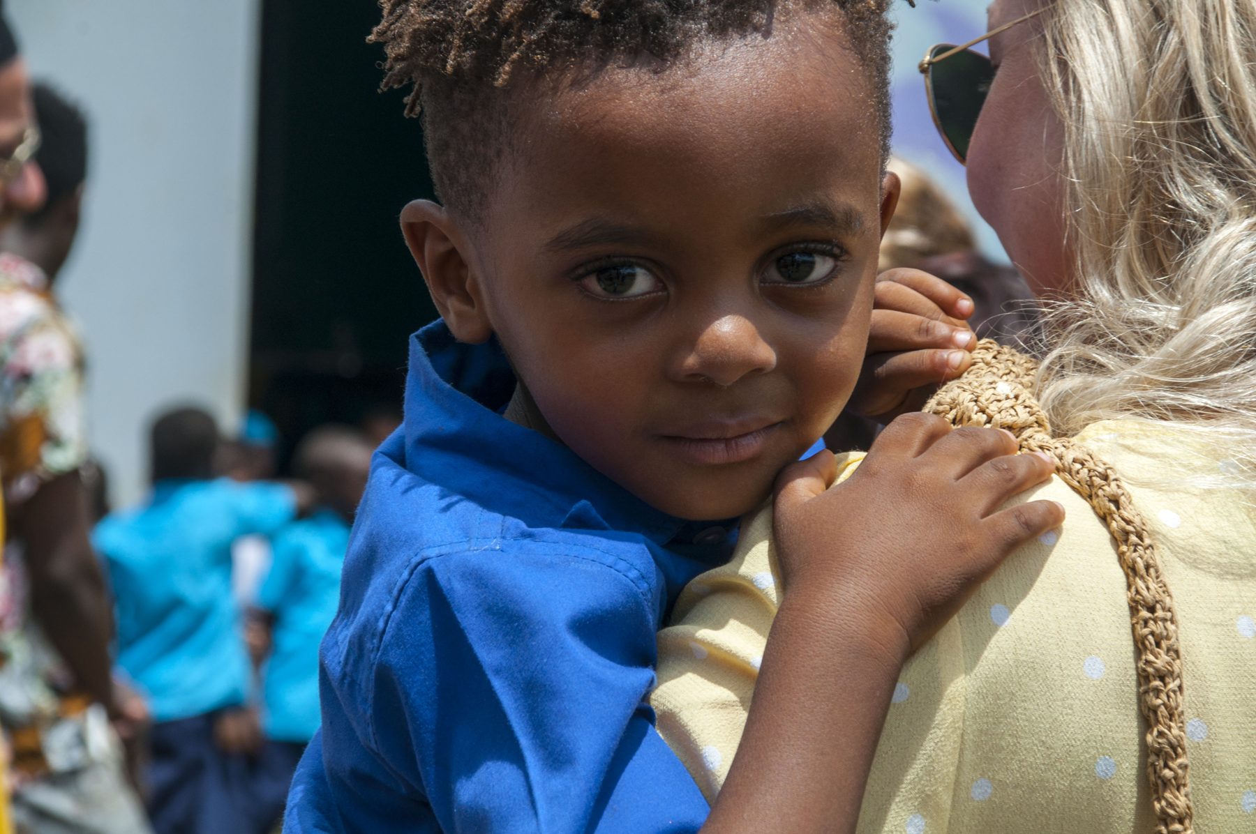 A local child in Zanzibar during a community visit with the TribeX group